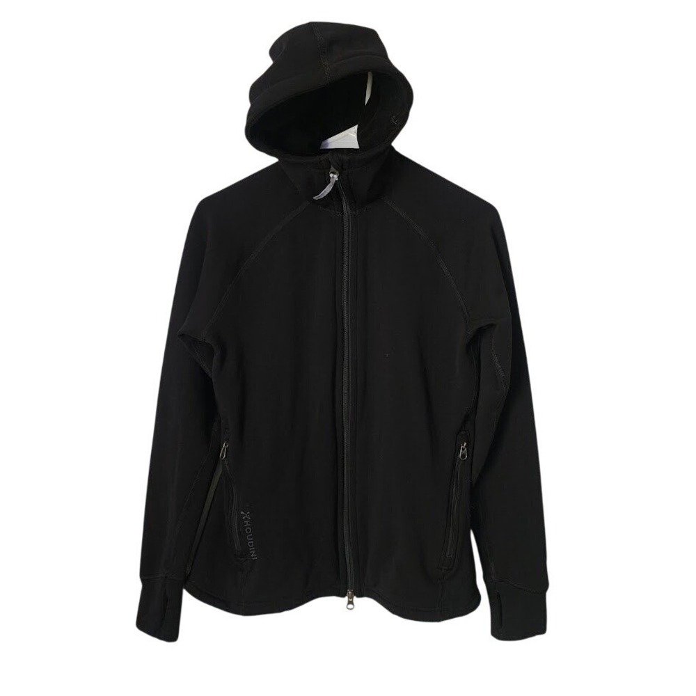 HOUDINI Power Houdi Black Hooded Fleece Jacket Gorpcore Technical fleece S